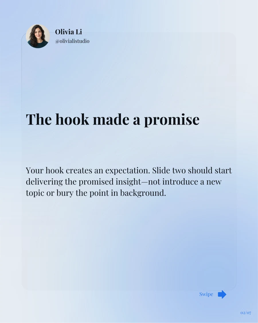 A light carousel page explaining how a hook creates a promise