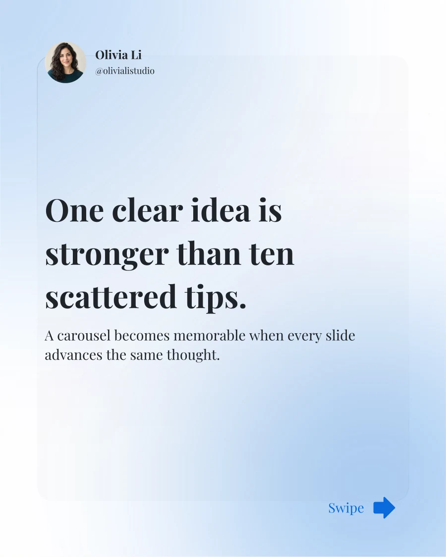 The same carousel cover shown in the Core · Light theme